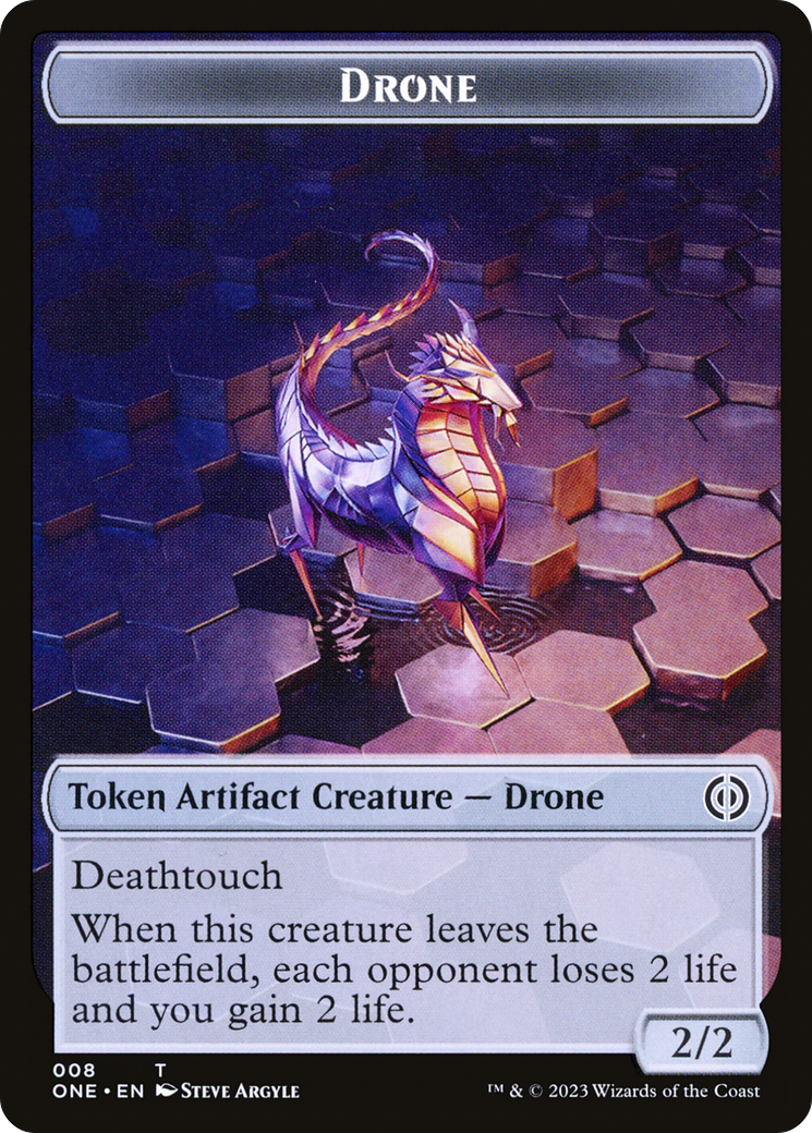 Phyrexian Goblin // Drone Double-Sided Token [Phyrexia: All Will Be One Tokens] | Event Horizon Hobbies CA