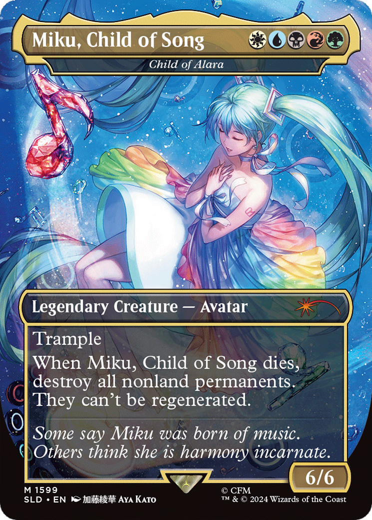 Miku, Child of Song - Child of Alara (Rainbow Foil) [Secret Lair Drop Series] | Event Horizon Hobbies CA