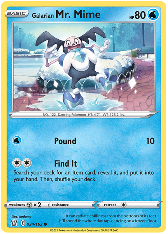 Galarian Mr. Mime (034/163) [Sword & Shield: Battle Styles] | Event Horizon Hobbies CA