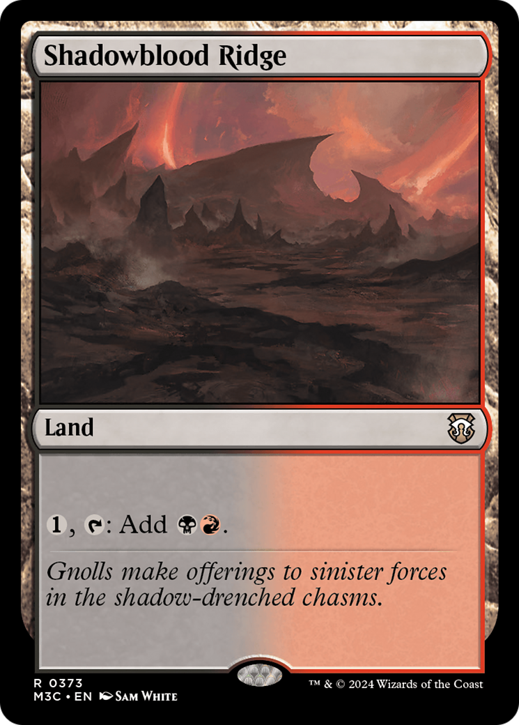 Shadowblood Ridge (Ripple Foil) [Modern Horizons 3 Commander] | Event Horizon Hobbies CA