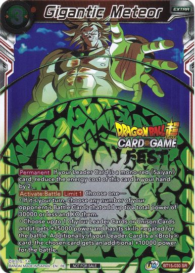 Gigantic Meteor (Card Game Fest 2022) (BT15-030) [Tournament Promotion Cards] | Event Horizon Hobbies CA