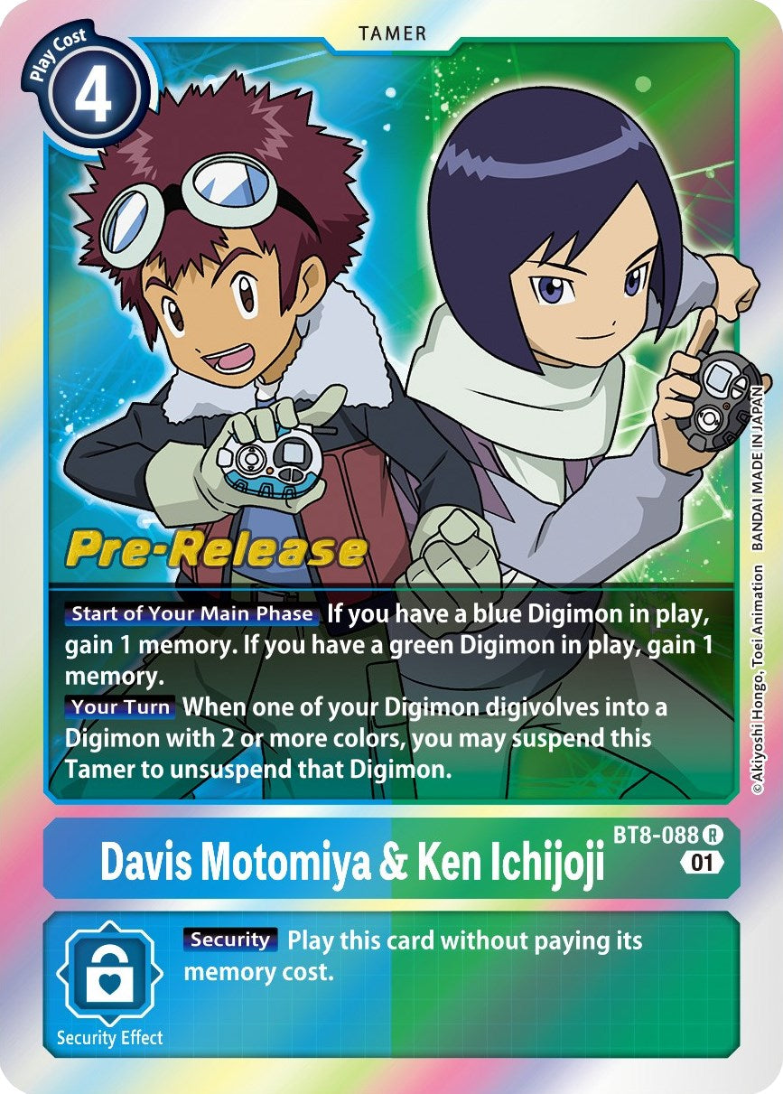 Davis Motomiya & Ken Ichijoji [BT8-088] [New Awakening Pre-Release Cards] | Event Horizon Hobbies CA