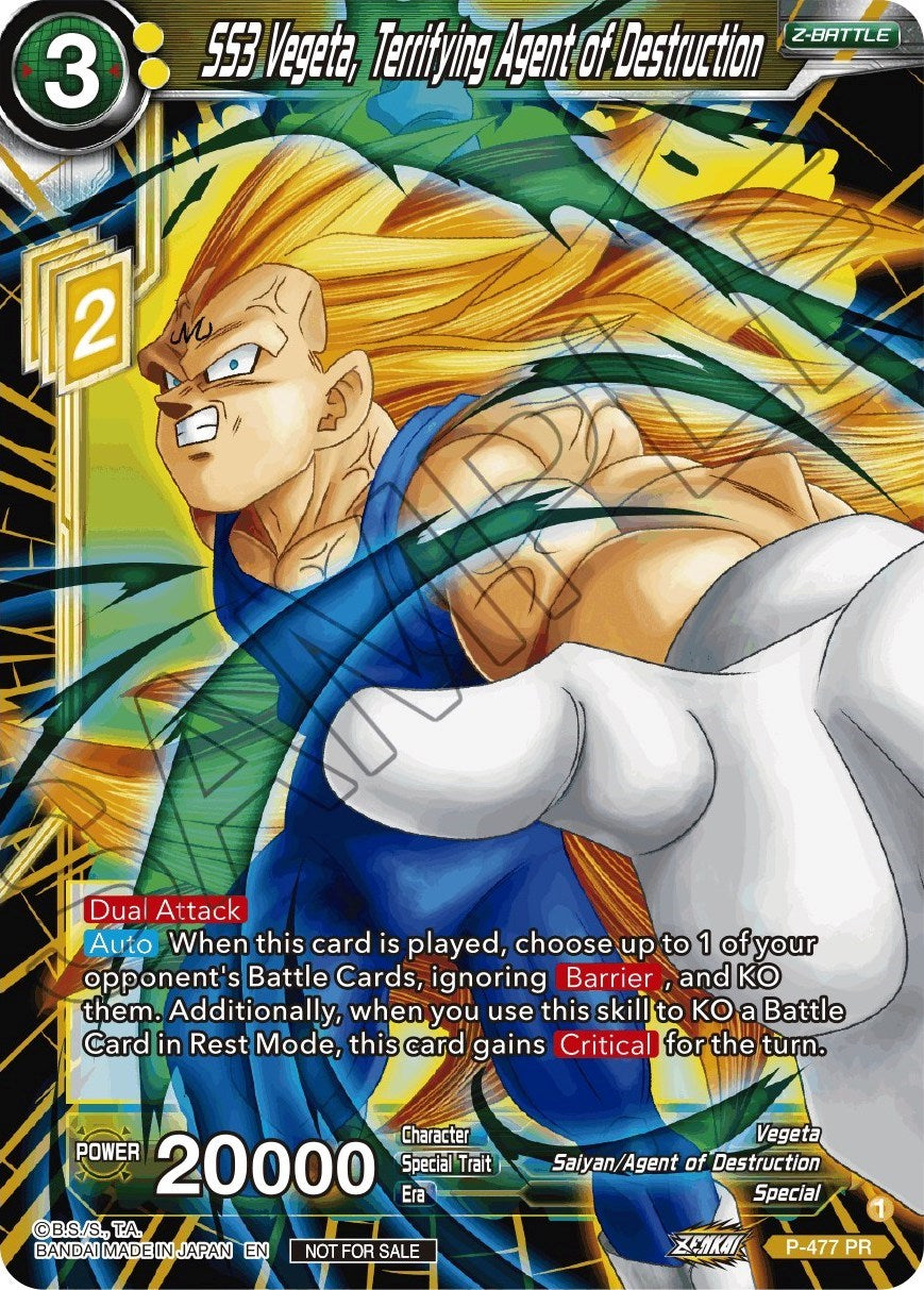 SS3 Vegeta, Terrifying Agent of Destruction (Silver Foil) (P-477) [Tournament Promotion Cards] | Event Horizon Hobbies CA