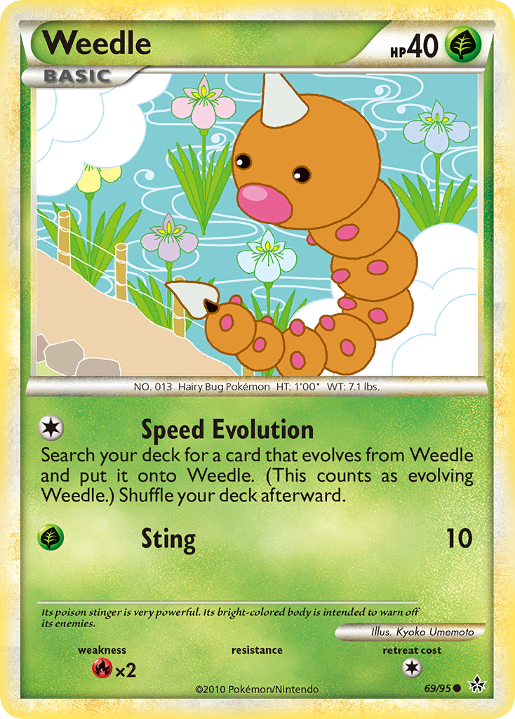 Weedle (69/95) [HeartGold & SoulSilver: Unleashed] | Event Horizon Hobbies CA