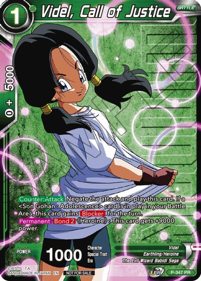 Videl, Call of Justice (Winner Stamped) (P-347) [Tournament Promotion Cards] | Event Horizon Hobbies CA