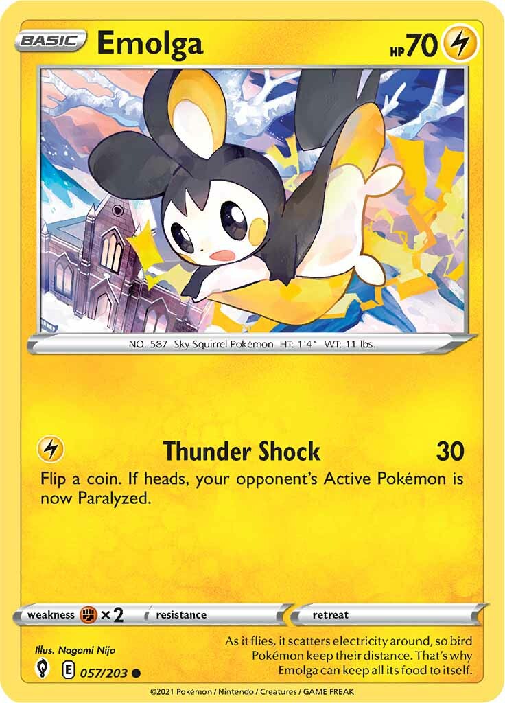 Emolga (057/203) [Sword & Shield: Evolving Skies] | Event Horizon Hobbies CA