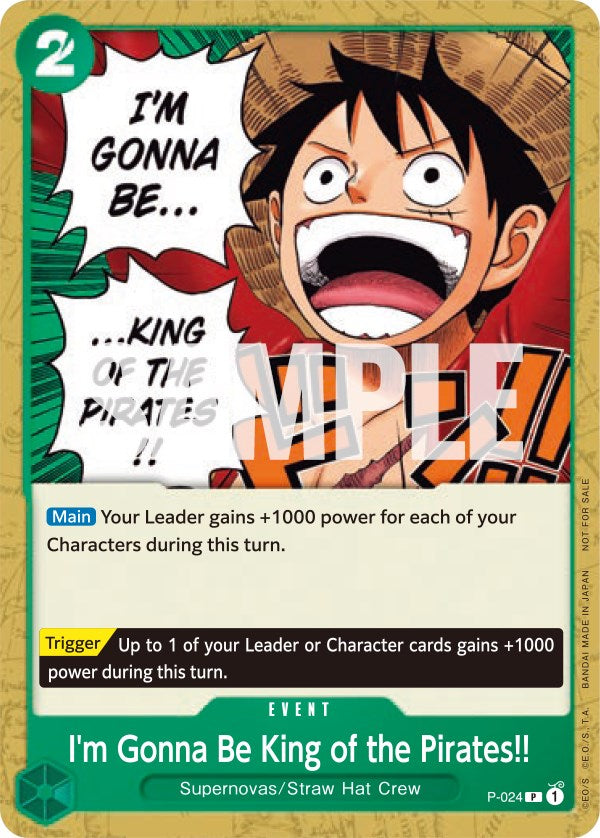 I'm Gonna Be King of the Pirates!! [One Piece Promotion Cards] | Event Horizon Hobbies CA