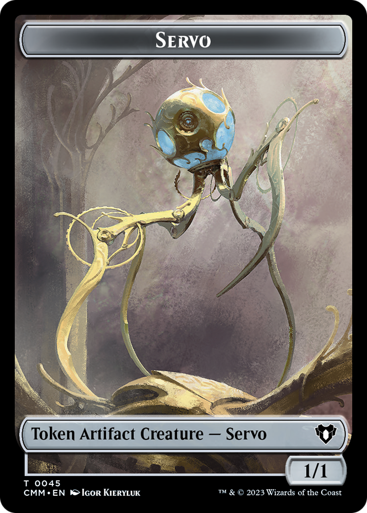 Servo // Dragon (0020) Double-Sided Token [Commander Masters Tokens] | Event Horizon Hobbies CA