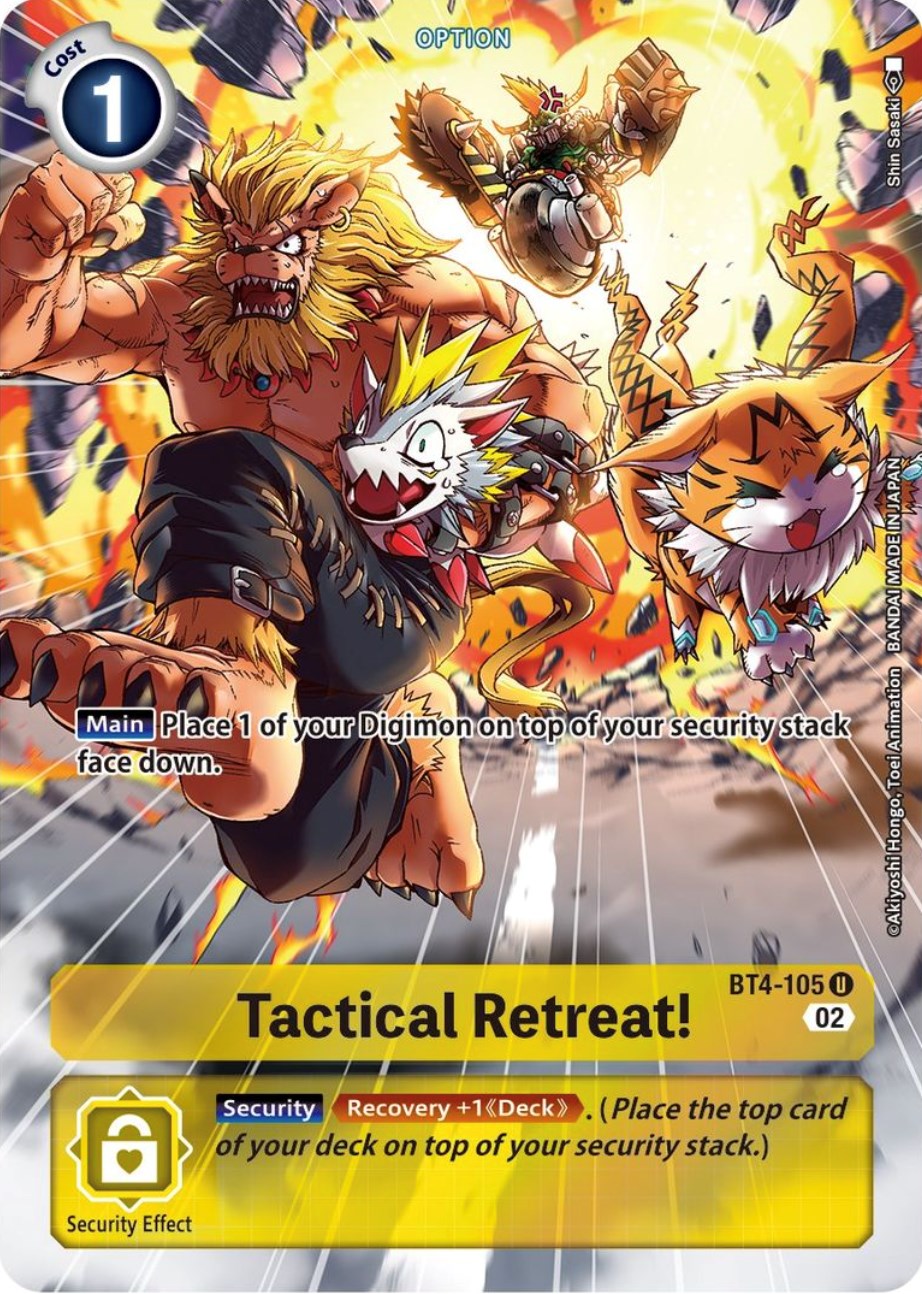 Tactical Retreat! [BT4-105] (Alternate Art) [Starter Deck: Beelzemon Advanced Deck Set] | Event Horizon Hobbies CA