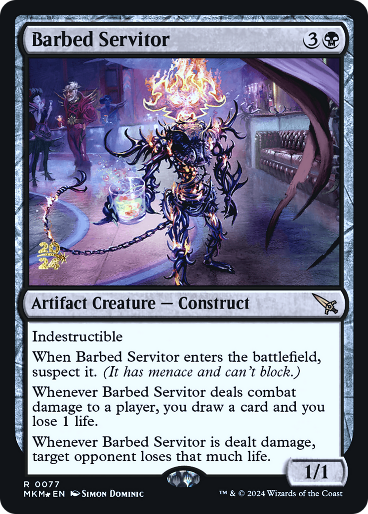 Barbed Servitor [Murders at Karlov Manor Prerelease Promos] | Event Horizon Hobbies CA