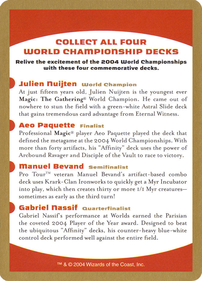 2004 World Championships Ad [World Championship Decks 2004] | Event Horizon Hobbies CA