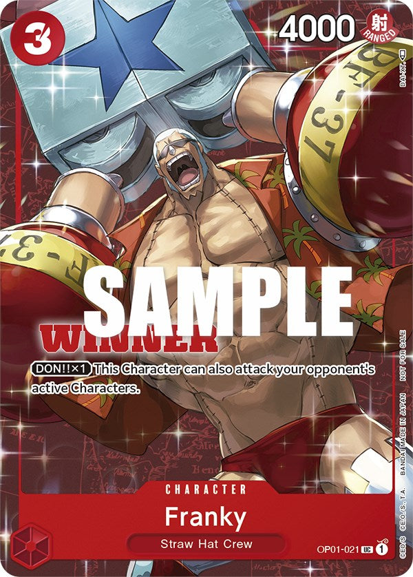 Franky (Tournament Pack Vol. 2) [Winner] [One Piece Promotion Cards] | Event Horizon Hobbies CA