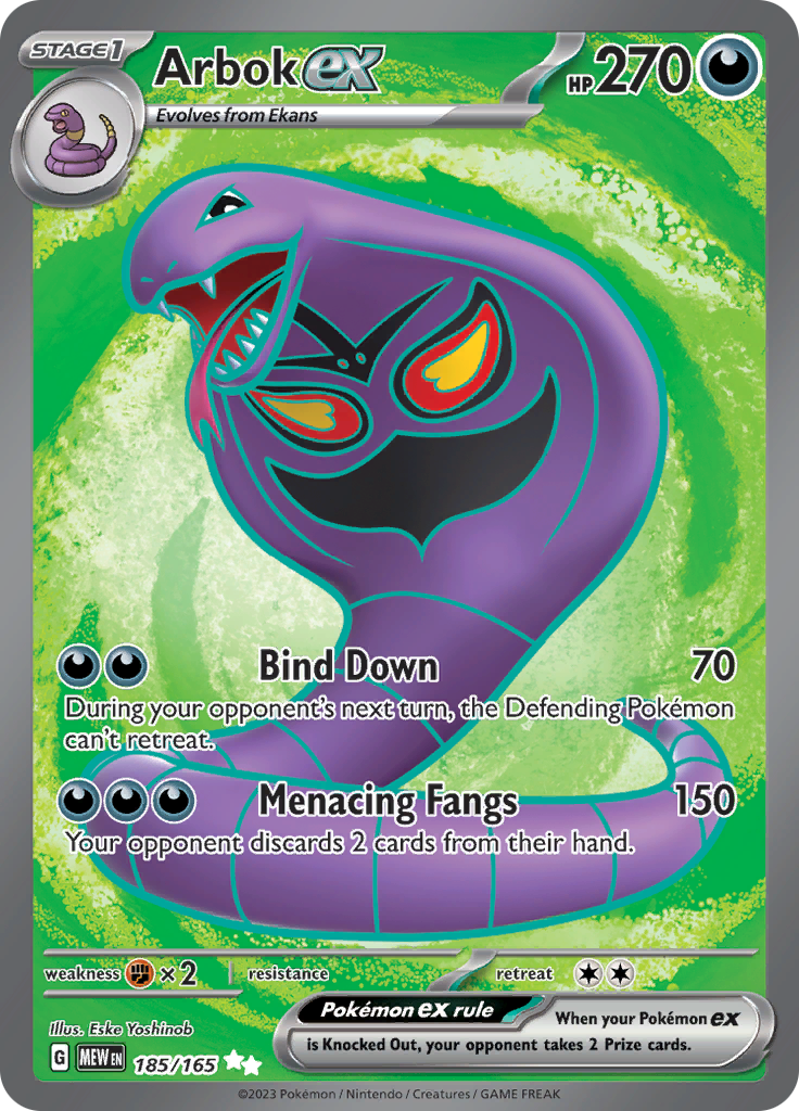 Arbok ex (185/165) [Scarlet & Violet: 151] | Event Horizon Hobbies CA