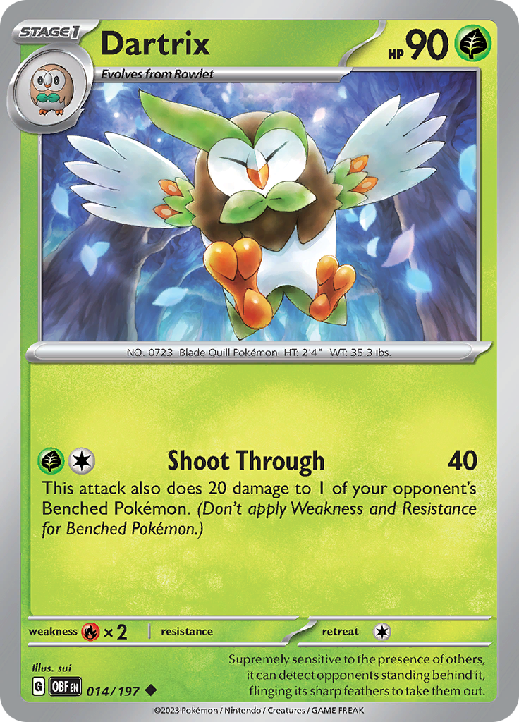 Dartrix (014/197) [Scarlet & Violet: Obsidian Flames] | Event Horizon Hobbies CA