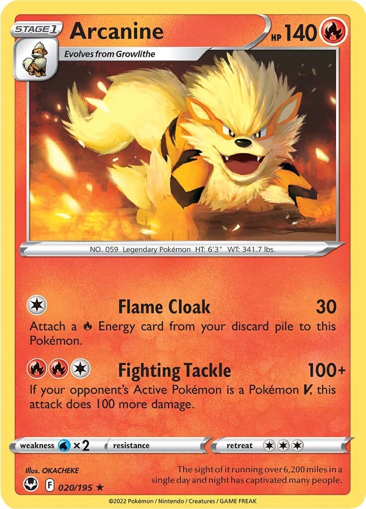 Arcanine (020/195) [Sword & Shield: Silver Tempest] | Event Horizon Hobbies CA