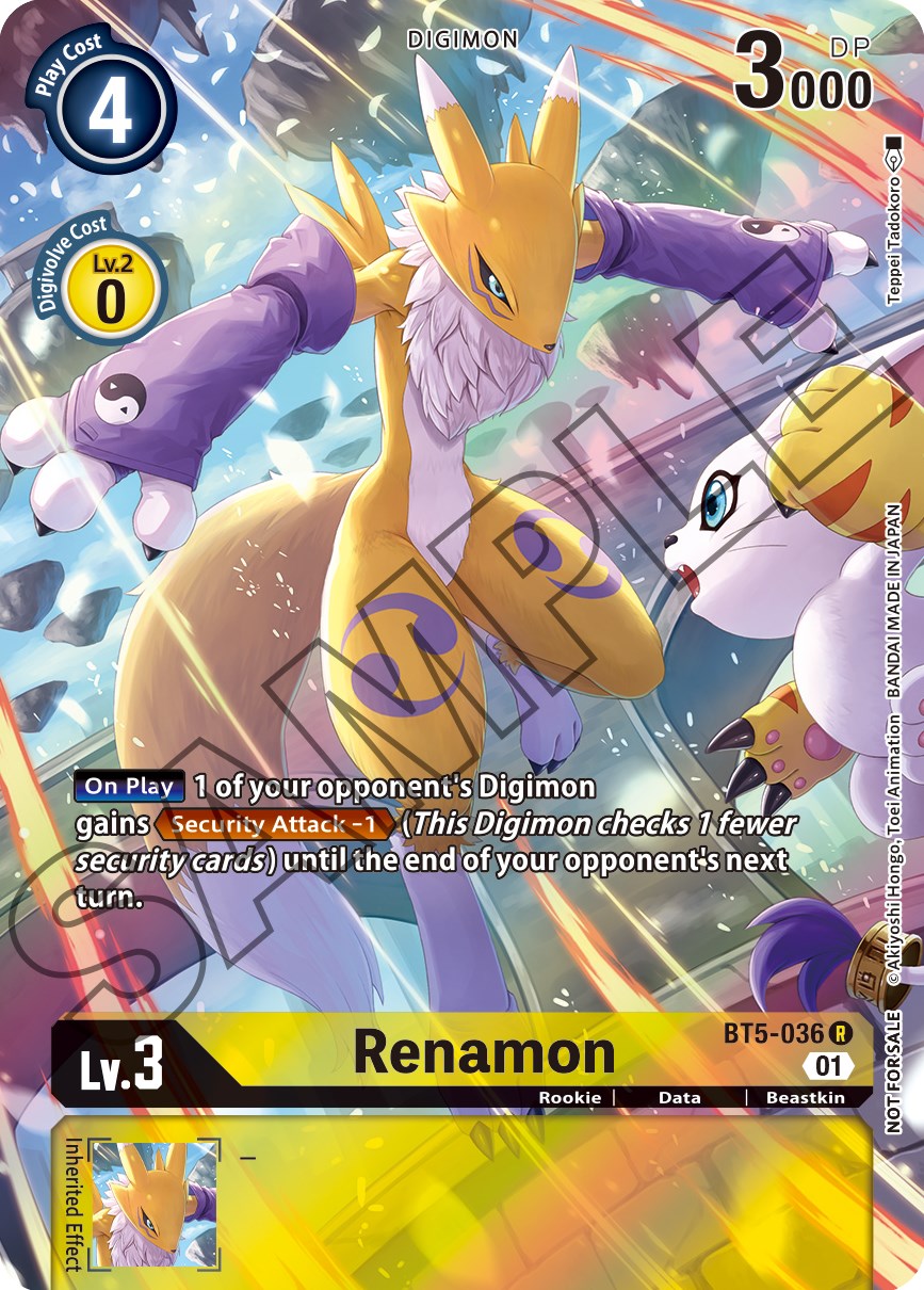 Renamon [BT5-036] (Tamer's Card Set 1) [Battle of Omni Promos] | Event Horizon Hobbies CA