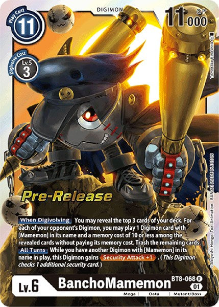 BanchoMamemon [BT8-068] [New Awakening Pre-Release Cards] | Event Horizon Hobbies CA