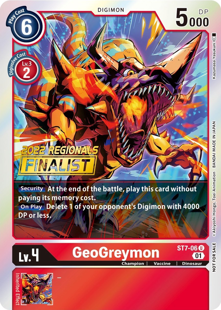 GeoGreymon [ST7-06] (2022 Championship Offline Regional) (Online Finalist) [Starter Deck: Gallantmon Promos] | Event Horizon Hobbies CA