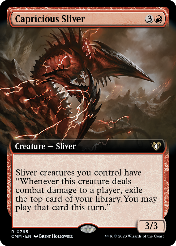 Capricious Sliver (Extended Art) [Commander Masters] | Event Horizon Hobbies CA