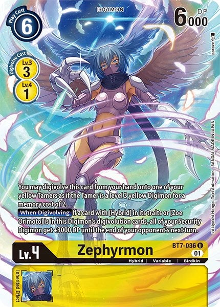 Zephyrmon [BT7-036] (Alternate Art) [Dimensional Phase] | Event Horizon Hobbies CA