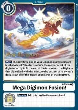 Mega Digimon Fusion! [BT5-109] [Battle of Omni Pre-Release Promos] | Event Horizon Hobbies CA