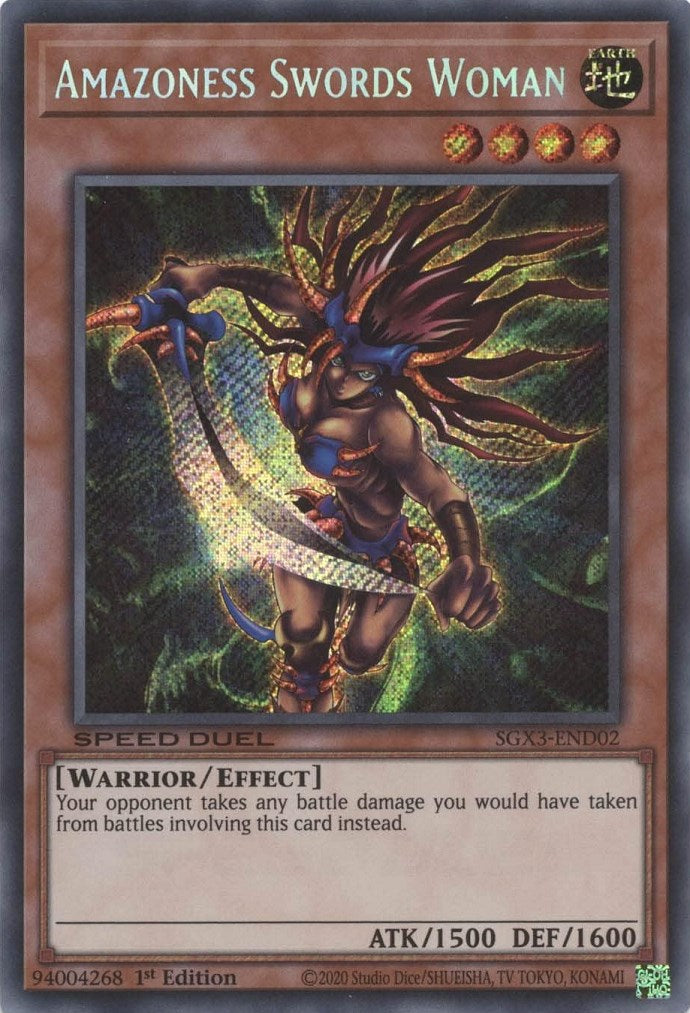 Amazoness Swords Woman [SGX3-END02] Secret Rare | Event Horizon Hobbies CA