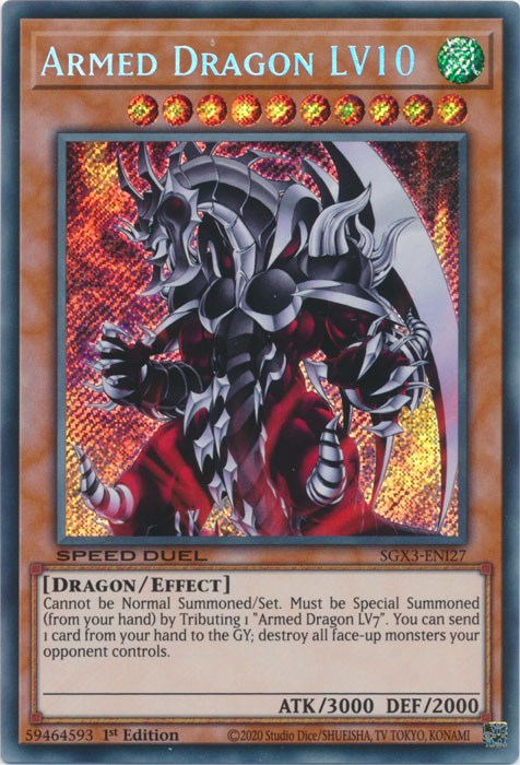 Armed Dragon LV10 [SGX3-ENI27] Secret Rare | Event Horizon Hobbies CA