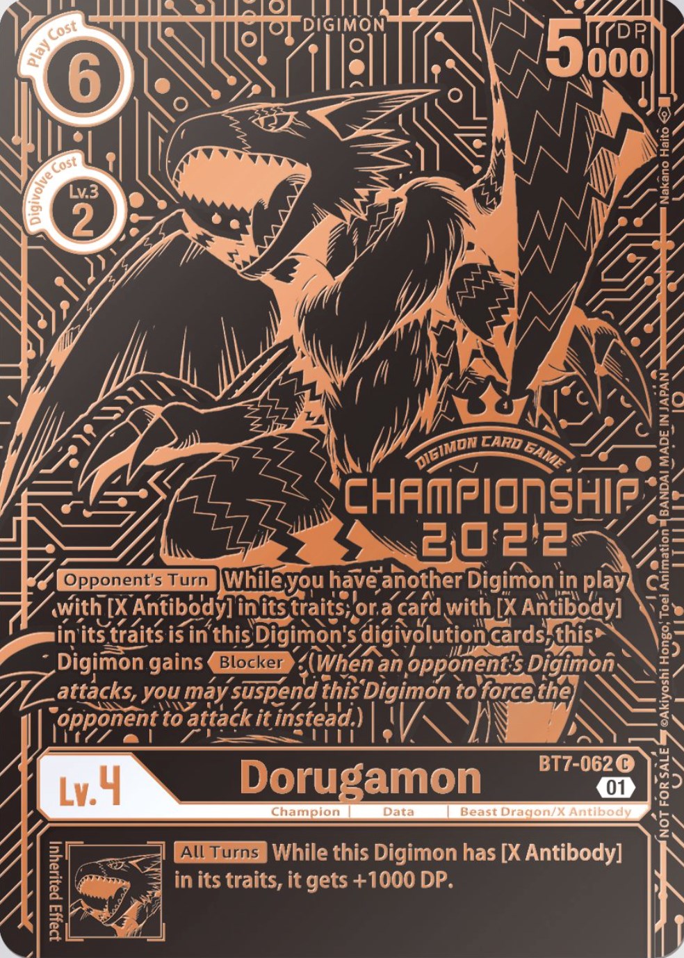 Dorugamon [BT7-062] (2022 Championship Finals 3rd Place) [Next Adventure Promos] | Event Horizon Hobbies CA