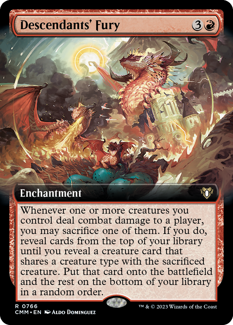 Descendants' Fury (Extended Art) [Commander Masters]