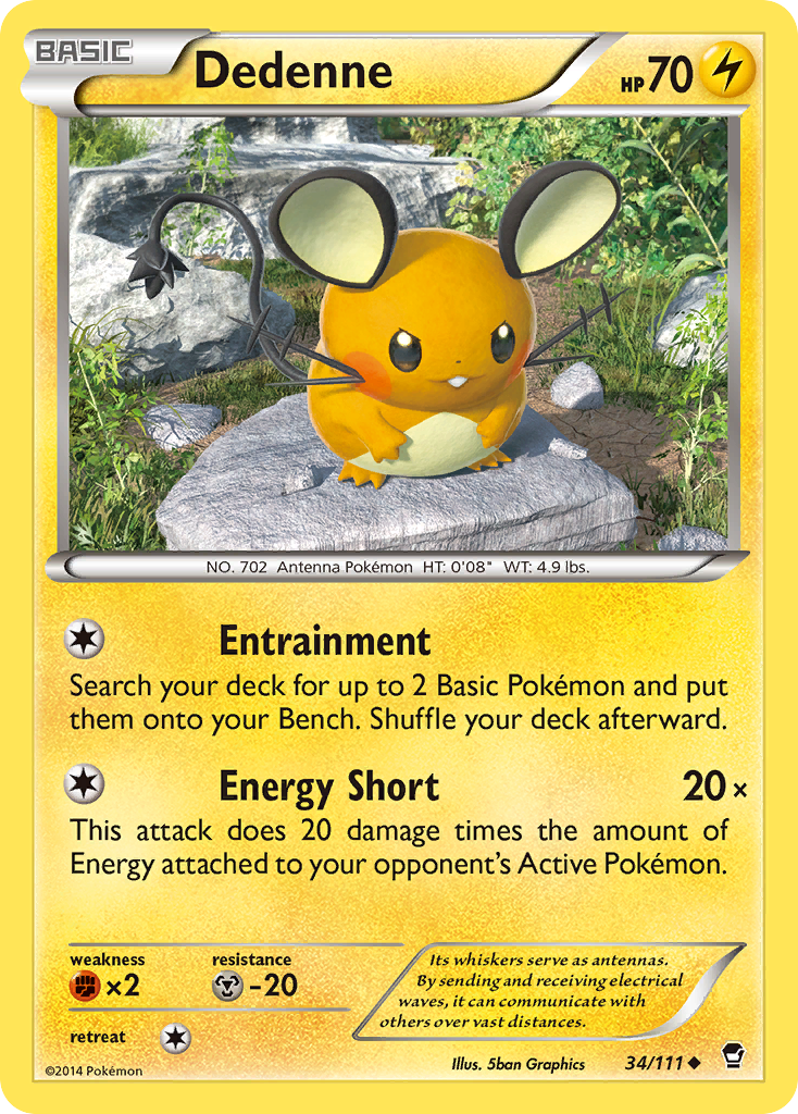 Dedenne (34/111) [XY: Furious Fists] | Event Horizon Hobbies CA