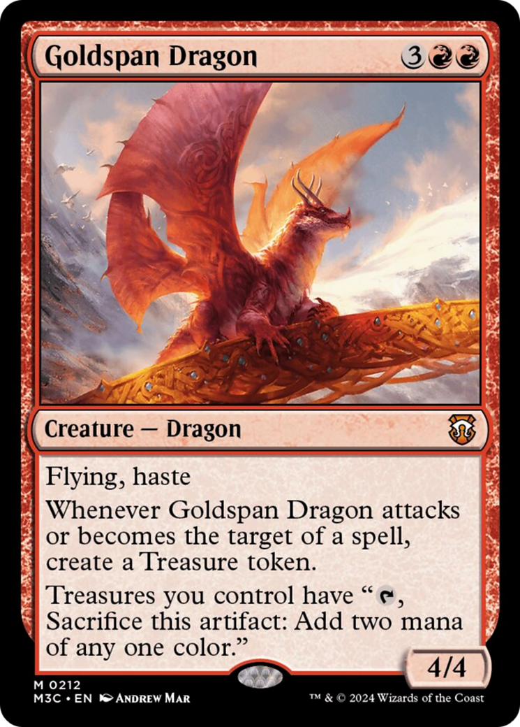 Goldspan Dragon (Ripple Foil) [Modern Horizons 3 Commander] | Event Horizon Hobbies CA