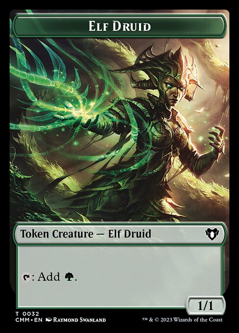 Saproling // Elf Druid Double-Sided Token [Commander Masters Tokens] | Event Horizon Hobbies CA