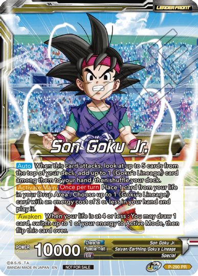 Son Goku Jr. // SS Son Goku Jr., Scion of the Lineage (P-290) [Promotion Cards] | Event Horizon Hobbies CA