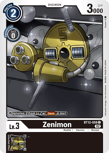 Zenimon [BT12-058] [Across Time] | Event Horizon Hobbies CA