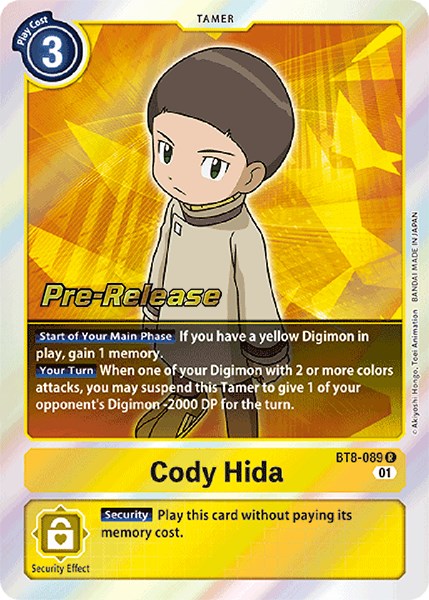 Cody Hida [BT8-089] [New Awakening Pre-Release Cards] | Event Horizon Hobbies CA