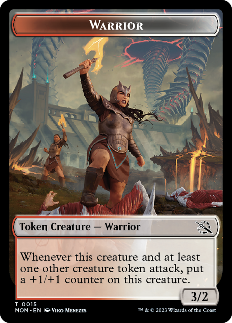 Warrior // Zombie Double-Sided Token [March of the Machine Tokens] | Event Horizon Hobbies CA