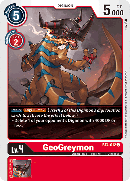 GeoGreymon [BT4-012] [Great Legend] | Event Horizon Hobbies CA