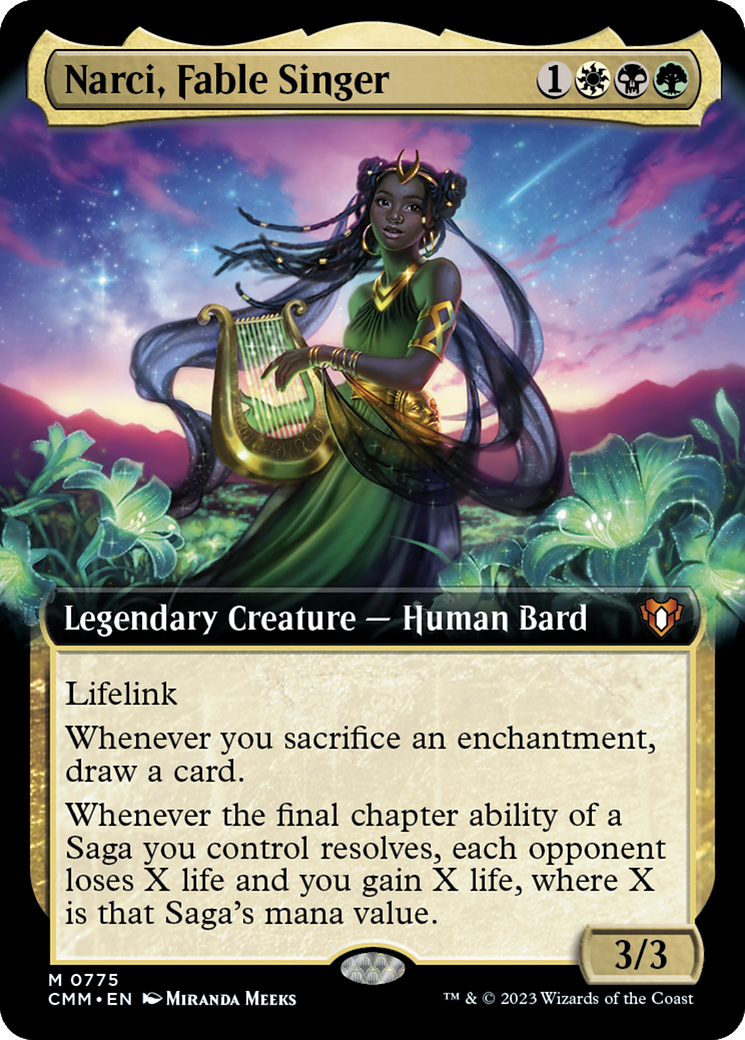 Narci, Fable Singer (Extended Art) [Commander Masters] | Event Horizon Hobbies CA