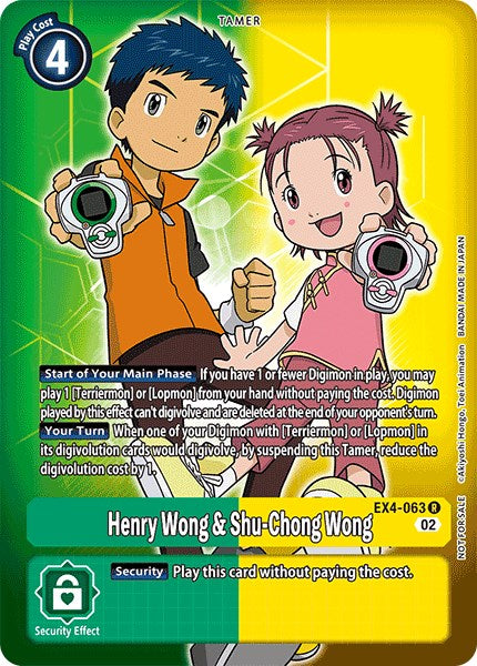 Henry Wong & Shu-Chong Wong [EX4-063] (Alternate Art) [Alternative Being Booster] | Event Horizon Hobbies CA