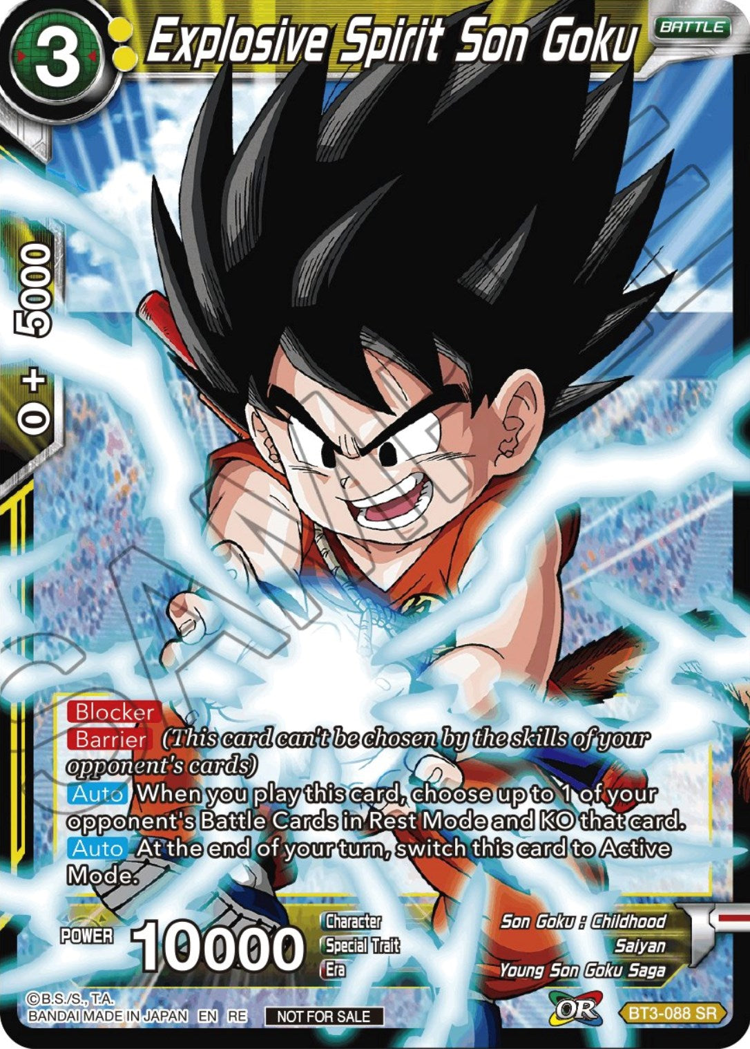 Explosive Spirit Son Goku (Championship Selection Pack 2023 Vol.2) (Silver Foil) (BT3-088) [Tournament Promotion Cards] | Event Horizon Hobbies CA