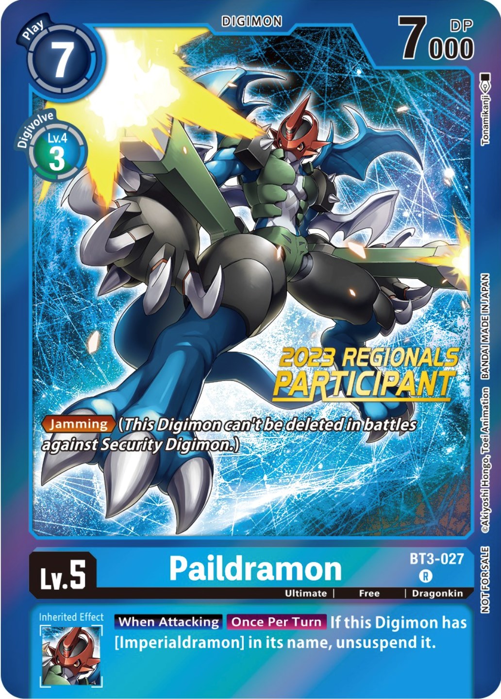 Paildramon [BT3-027] (2023 Regionals Participant) [Release Special Booster Promos] | Event Horizon Hobbies CA