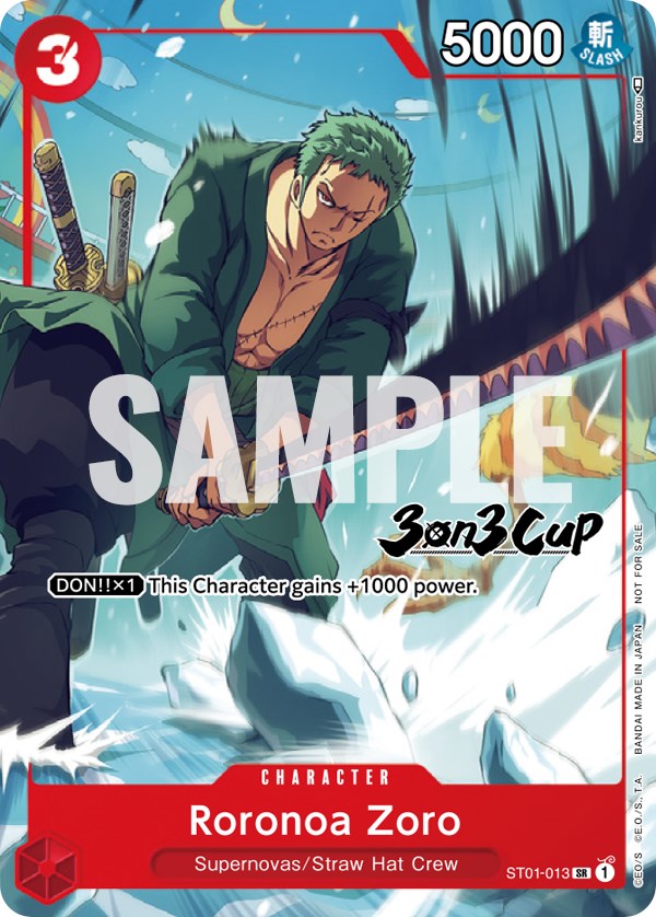 Roronoa Zoro (3-on-3 Cup) [Participant] [One Piece Promotion Cards] | Event Horizon Hobbies CA