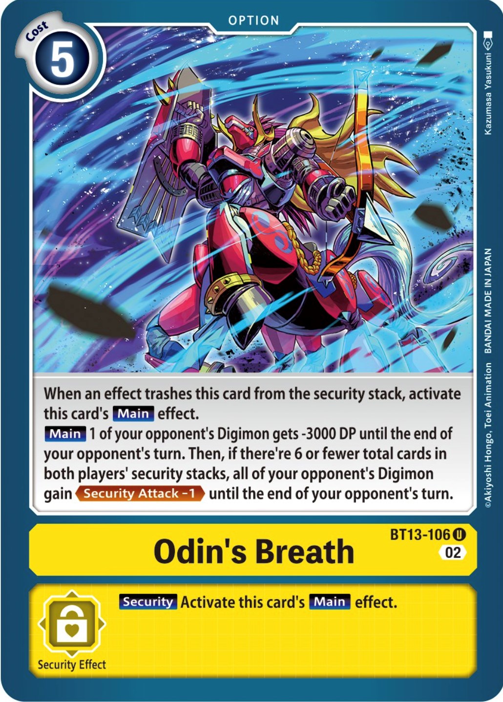 Odin's Breath [BT13-106] [Versus Royal Knights Booster] | Event Horizon Hobbies CA