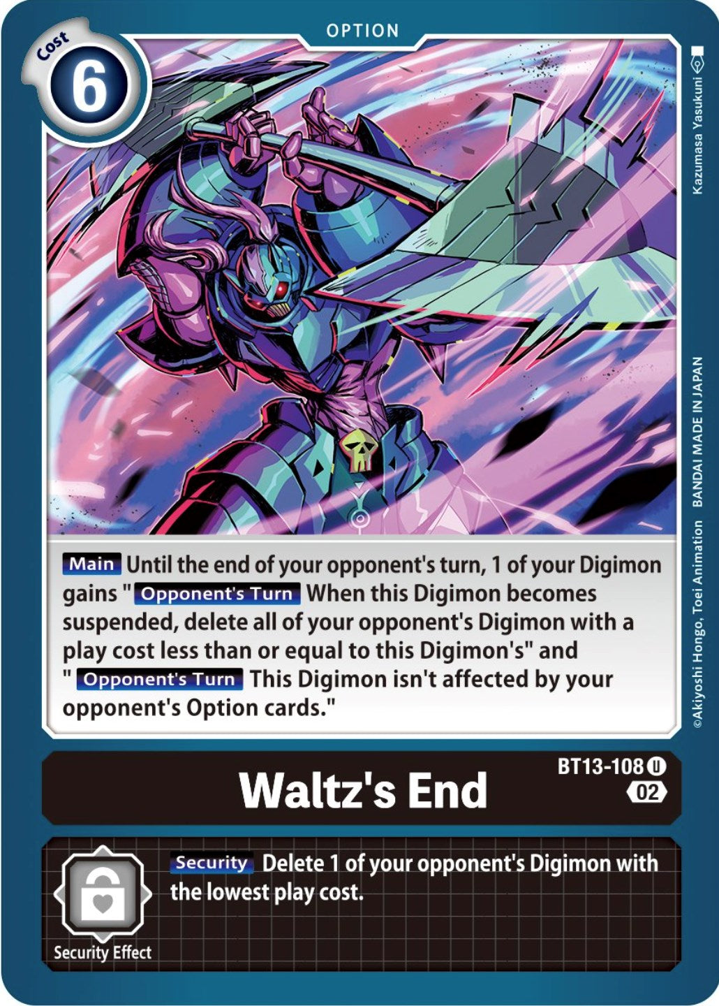 Waltz's End [BT13-108] [Versus Royal Knights Booster] | Event Horizon Hobbies CA