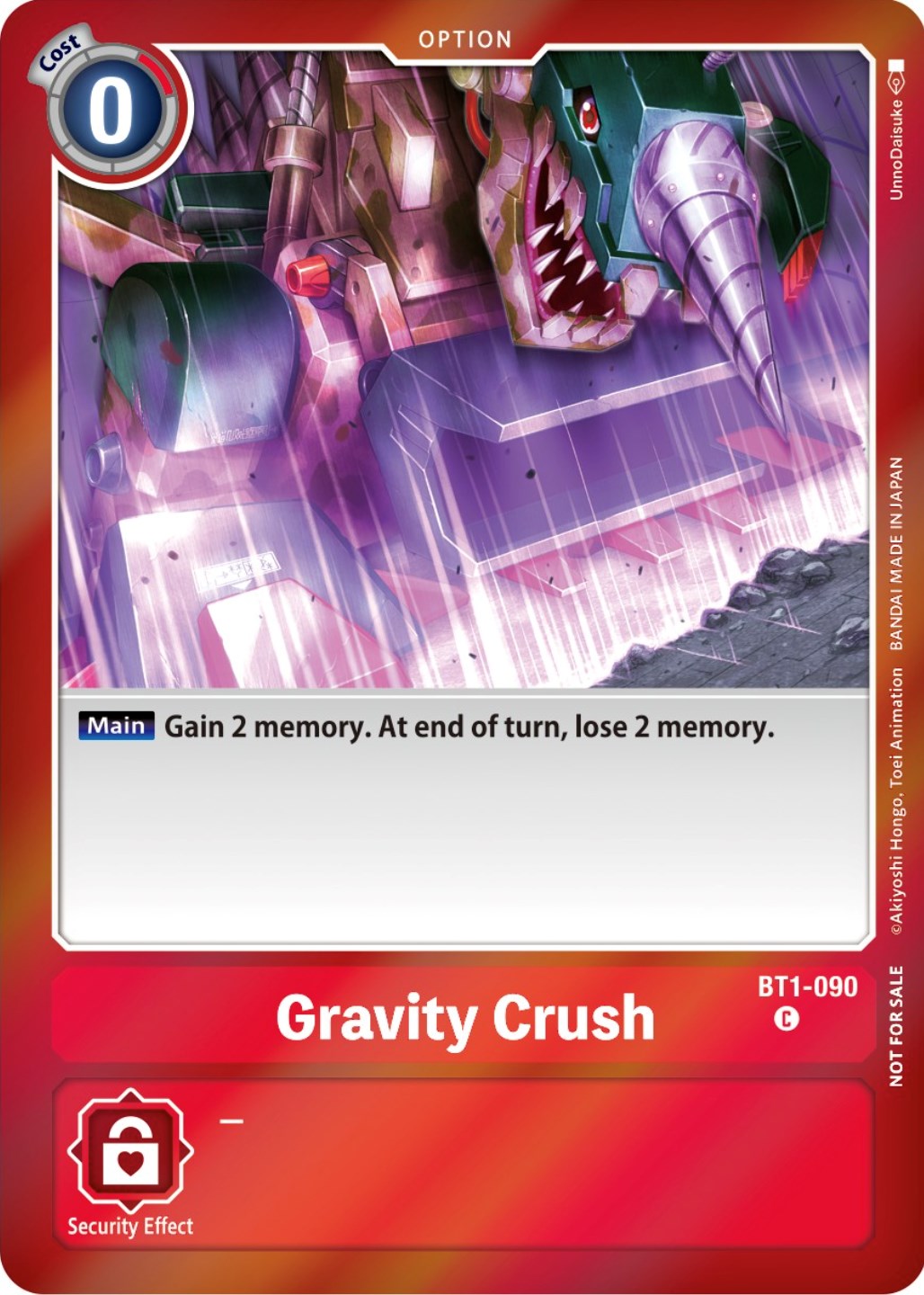 Gravity Crush [BT1-090] (Event Pack 5) [Release Special Booster Promos] | Event Horizon Hobbies CA