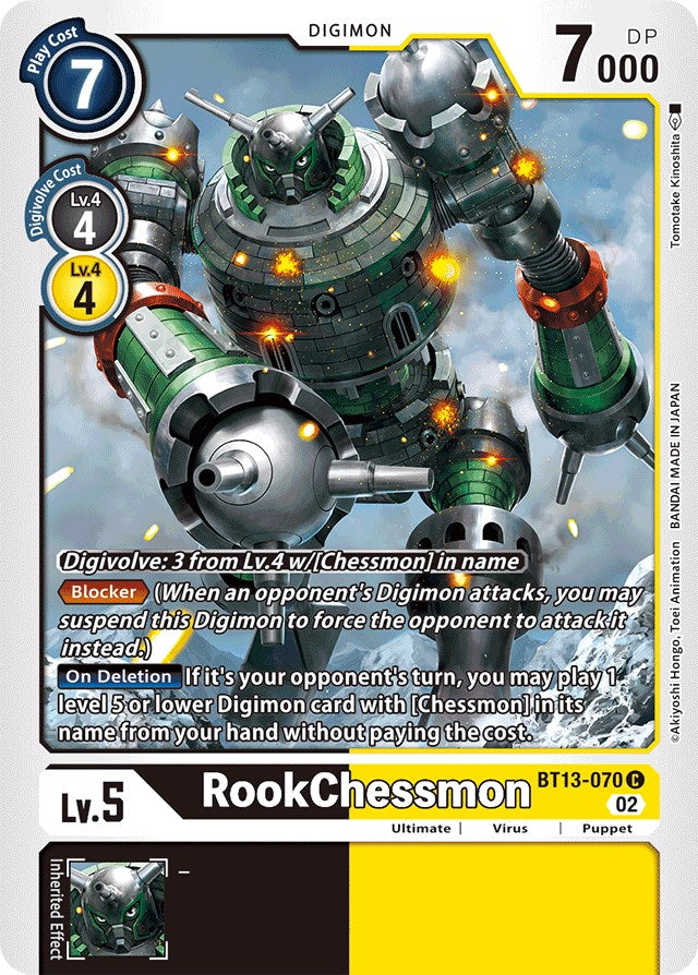 RookChessmon [BT13-070] [Versus Royal Knights Booster] | Event Horizon Hobbies CA