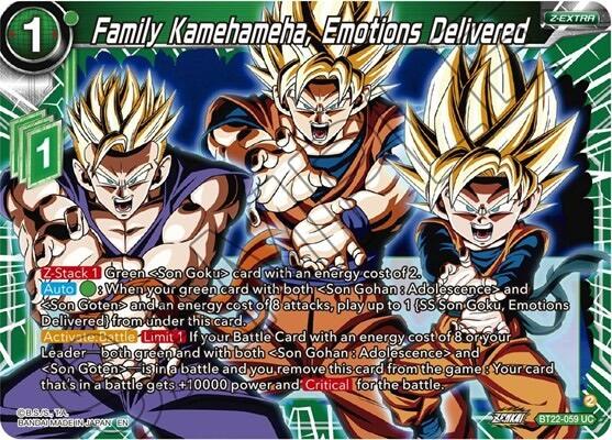 Family Kamehameha, Emotions Delivered (BT22-059) [Critical Blow] | Event Horizon Hobbies CA