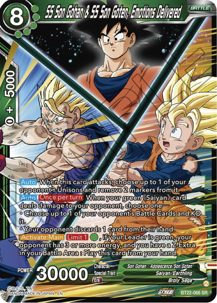 SS Son Gohan & SS Son Goten, Emotions Delivered (BT22-066) [Critical Blow] | Event Horizon Hobbies CA