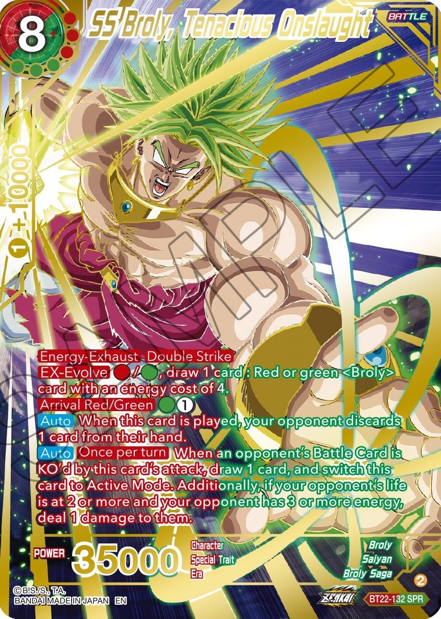 SS Broly, Tenacious Onslaught (SPR) (BT22-132) [Critical Blow] | Event Horizon Hobbies CA