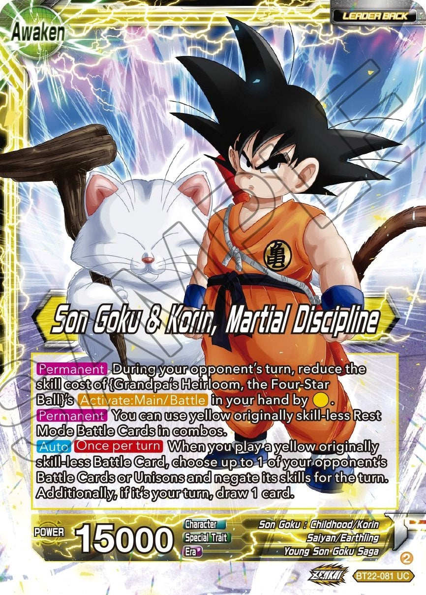 Son Goku // Son Goku & Korin, Martial Discipline (BT22-081) [Critical Blow] | Event Horizon Hobbies CA